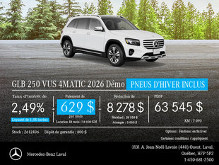 GLB 250 VUS 4MATIC 2026 Démo