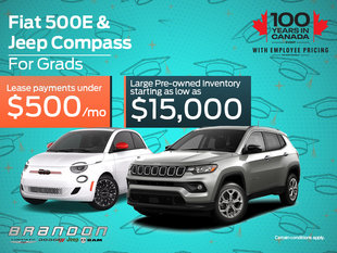 Fiat 500 and Jeep Compass for Grads