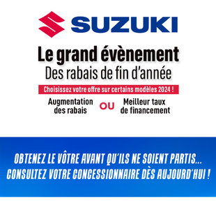 Le grand évènement des rabais de fin d'année Suzuki est là !