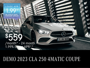2023 CLA 250 4MATIC COUPE Demo from $559/month*