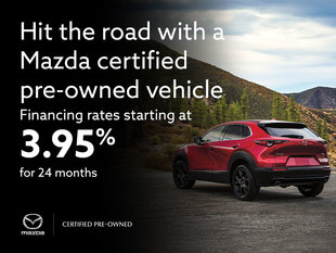 Hit the road with a Mazda certified pre-owned vehicle