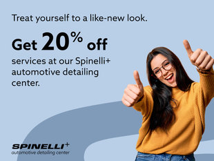 Get 20% off services at our Spinelli+ detailing center
