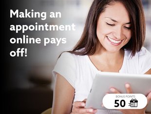 Book your next appointment online and get 50 My Spinelli points