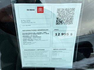 Hyundai Elantra GL / AUTOM / TRÈS BAS KILOS 70.200KM WOW !!!!!! / 2018 à Thetford Mines, Québec - 4 - w320h240px