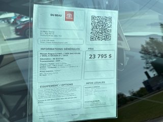 Nissan Rogue S FWD / TRÈS BAS KILOS / DEAL A SAISIR !!! / 2023 à Thetford Mines, Québec - 4 - w320h240px