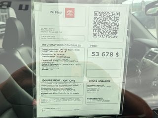 Toyota 4Runner LIMITED 4WD / PRIX IMBATTABLE !!!! / 2023 à Thetford Mines, Québec - 4 - w320h240px