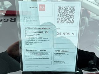 2022 Toyota Corolla Cross LE AWD + TOIT / CARFAX 17.000$ / AUBAINE / in Thetford Mines, Quebec - 4 - w320h240px