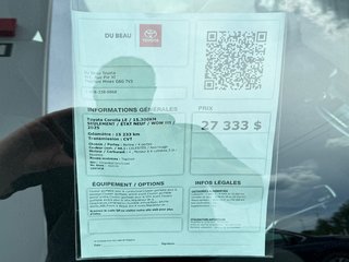 2025 Toyota Corolla LE / 15.300KM SEULEMENT / ÉTAT NEUF / WOW !!!! / in Thetford Mines, Quebec - 4 - w320h240px