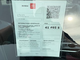 2022 Toyota Highlander LIMITED / BARRE DE TOIT / 7 PASSAGERS / HITCH D'ORIGINE / in Thetford Mines, Quebec - 4 - w320h240px
