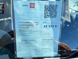 2023 Toyota Highlander HYBRIDE XLE AWD / PEA 29-01-27=100KM / in Thetford Mines, Quebec - 4 - w320h240px