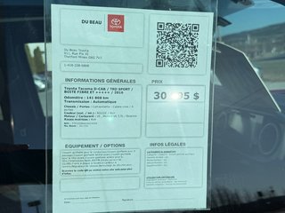 2016 Toyota Tacoma D-CAB / TRD SPORT / BOITE FIBRE ET +++++ / in Thetford Mines, Quebec - 4 - w320h240px
