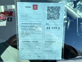 Toyota Tacoma D-CAB SR5 / PEA 28-10-26=100KM / MARCHEPIEDS / TOILE / 2022 à Thetford Mines, Québec - 4 - w320h240px