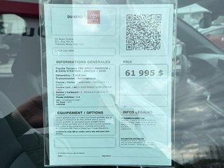Toyota Tacoma TRD SPORT PREMIUM / 8.500$ D'EXTRAS / UNIQUE / 2025 à Thetford Mines, Québec - 4 - w320h240px