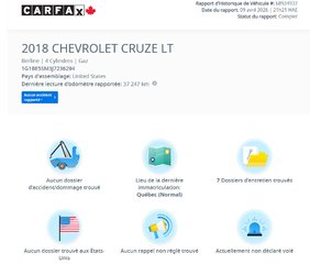 Chevrolet Cruze LT | BAS KM | AUTOMATIQUE | CAMÉRA | BLUETOOTH +++ 2018 à Laval, Québec - 2 - w320h240px