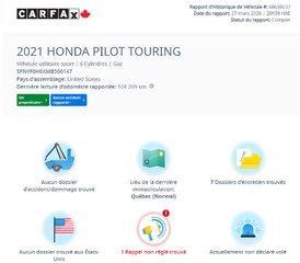 Honda Pilot Touring | AWD | DÉMARREUR | NAV | TOIT | CUIR +++ 2021 à Laval, Québec - 2 - w320h240px