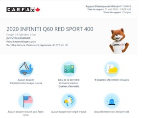 Infiniti Q60 Red Sport I-LINE AWD | CUIR | NAV | TOIT | DÉMARREUR | CAMÉRA 360 | BOSE | CARPLAY +++ 2020 à Laval, Québec - 2 - w320h240px