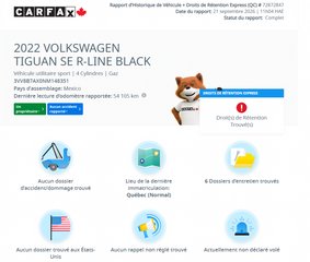 Volkswagen Tiguan Comfortline R-Line Black Edition 4MOTION | DÉMARREUR | TOIT PANO | CUIR | CARPLAY | CAMÉRA +++ 2022 à Laval, Québec - 2 - w320h240px