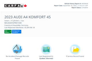 2023 Audi A4 KOMFORT QUATRO | 8 PNEUS | DÉMARREUR | TOIT | +++ in Laval, Quebec - 2 - w320h240px