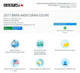 BMW 4 Series 440i xDrive Gran Coupe | TOIT | CUIR | CAM 360 2017 à Laval, Québec - 2 - w320h240px