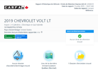 2019 Chevrolet Volt LT in Laval, Quebec - 2 - w320h240px