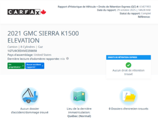 2021 GMC Sierra 1500 Elevation X31 OFF-ROAD PACK | PDQ PACK | CREW CAB in Laval, Quebec - 2 - w320h240px