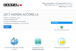 2017 Honda Accord LX | BAS KM | BLUETOOTH | CAMERA | +++ in Laval, Quebec - 2 - w320h240px