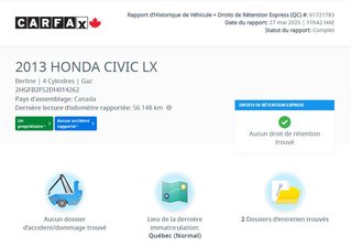 Honda Civic EX | AUTOMATIQUE | TOIT | CAMÉRA | BAS KM!! 2013 à Laval, Québec - 2 - w320h240px