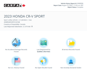 2023 Honda CR-V Sport AWD TOIT | CAMÉRA | CARPLAY | DÉMARREUR +++ in Laval, Quebec - 3 - w320h240px