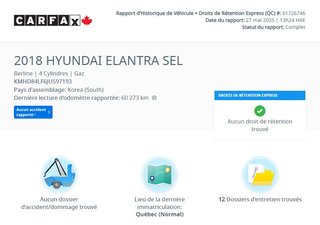 Hyundai Elantra GL | AUTOMATIQUE | TOIT | CAM | BLUETOOTH | BAS KM 2018 à Laval, Québec - 2 - w320h240px