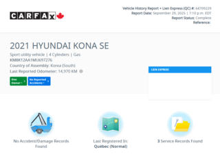 2021 Hyundai Kona ESSENTIAL BAS KM | CAMÉRA | CARPLAY | +++ in Laval, Quebec - 2 - w320h240px