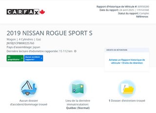 Nissan Qashqai S | SEULEMENT 18 761 KM!! | 1 SEUL PROPRIÉTAIRE!! 2019 à Laval, Québec - 2 - w320h240px