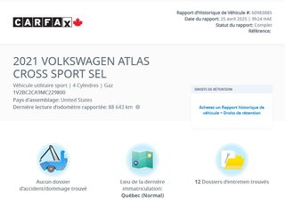 2021 Volkswagen Atlas Cross Sport Highline TOIT PANO | CUIR | CARPLAY | CAM | AWD in Laval, Quebec - 2 - w320h240px