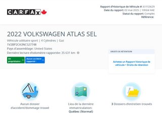 Volkswagen Atlas Highline | PANO | CUIR | CARPLAY | DÉMARREUR | +++ 2022 à Laval, Québec - 3 - w320h240px