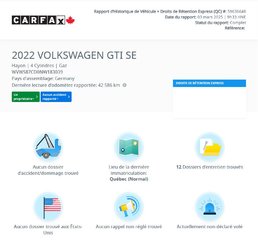 2022 Volkswagen Golf GTI Autobahn TOIT | JANTES 19'' | CARPLAY | BAS KM in Laval, Quebec - 2 - w320h240px