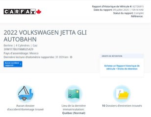 Volkswagen Jetta GLI GRIS PURE | CARPLAY | CAMÉRA | CUIR | BAS KM!! 2022 à Laval, Québec - 2 - w320h240px