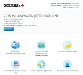 2019 Volkswagen Jetta Highline TOIT | CUIR | CARPLAY | CAMÉRA | BAS KM in Laval, Quebec - 2 - w320h240px