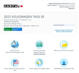 Volkswagen Taos Comfortline 4MOTION | CARPLAY | CAMÉRA | BAS KM!!! 2022 à Laval, Québec - 2 - w320h240px