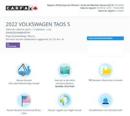 2022 Volkswagen Taos Trendline 4MOTION | CARPLAY | CAMÉRA | BLUETOOTH in Laval, Quebec - 2 - w320h240px