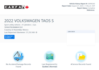 2022 Volkswagen Taos Trendline  AWD | CARPLAY | SIÈGES CHAUFFANTS | +++ in Laval, Quebec - 2 - w320h240px