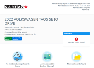 2022 Volkswagen Taos Comfortline | TOIT PANO | CAMÉRA | CARPLAY I +++ in Laval, Quebec - 2 - w320h240px
