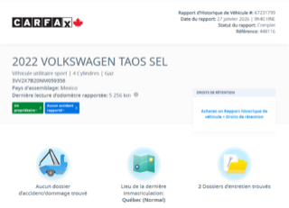 2022 Volkswagen Taos Highline DÉMARREUR | PANO | CUIR | NAV | CAMÉRA in Laval, Quebec - 2 - w320h240px