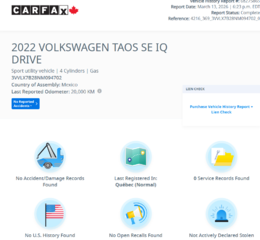 Volkswagen Taos Comfortline | TOIT PANO | CAMÉRA | CARPLAY I +++ 2022 à Laval, Québec - 2 - w320h240px
