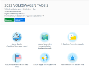 Volkswagen Taos Trendline | BAS KM | 4MOTION | CARPLAY | CAMÉRA 2022 à Laval, Québec - 2 - w320h240px