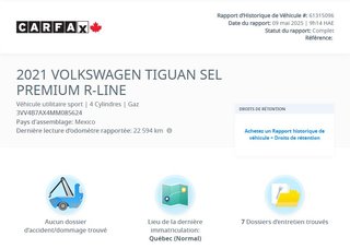 Volkswagen Tiguan Highline R-LINE | PANO | CUIR | NAV | CARPLAY | ++ 2021 à Laval, Québec - 2 - w320h240px