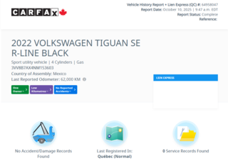 Volkswagen Tiguan Comfortline R-LINE | BLACK PACK | TOIT PANO | CUIR 2022 à Laval, Québec - 2 - w320h240px