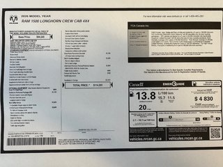 2026 Ram 1500 Limited Longhorn in Sussex, New Brunswick - 2 - w320h240cpx