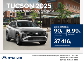 Procurez-vous le Hyundai Tucson 2025