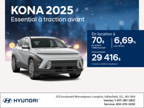 Procurez-vous le Hyundai Kona 2025