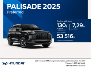 Procurez-vous le Hyundai Palisade 2025