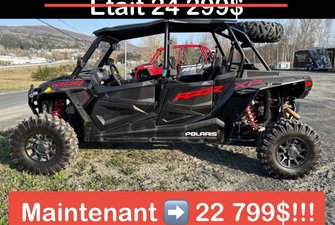 Polaris RZR XP4 1000 PREMIUM RIDE COMMAND MB QUART NEW TIRES WINDSHIELD WIPER WASHER BUMPER LED MIRRORS SPARE 2020